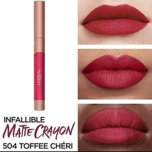 LAST ONE 🔥L'Oréal infallible matte lip Crayon 504